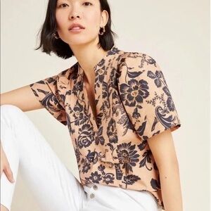 by Anthropologie | Rafaella Floral Blouse Size 2